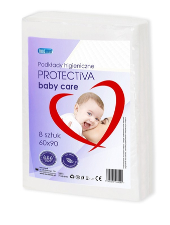 Podkłady higieniczne XL dla dzieci rozmiar 60X90 8 sztuk Protectiva Baby Care